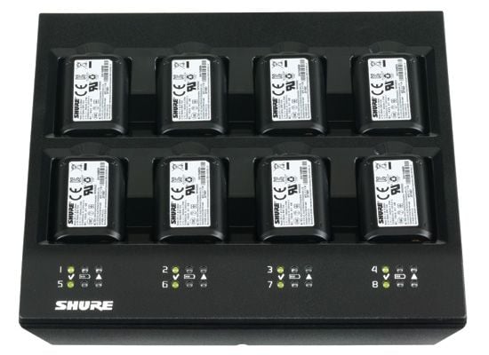 SHURE SBC800-E Cargador de sobremesa de hasta 8 Baterías recargables SB900 SBC800-E