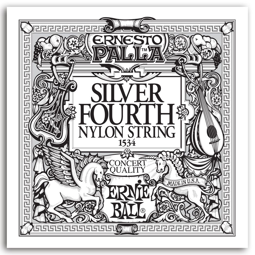 Ernie Ball 1534 Ernesto Palla Silver Cuerda Para Guitarra Clasica 4th 1534