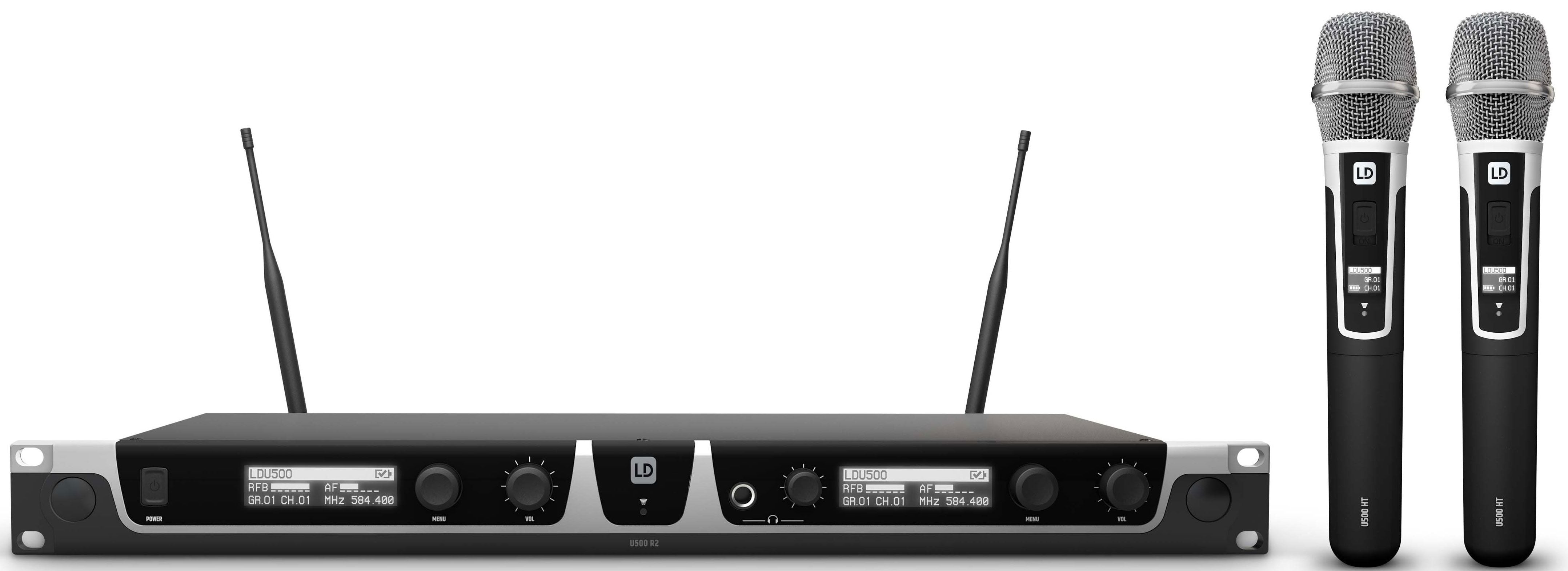 Ld systems U505 HHC 2 Sistema inalámbrico con 2 Micrófonos de Mano de Condensador U505 HHC 2