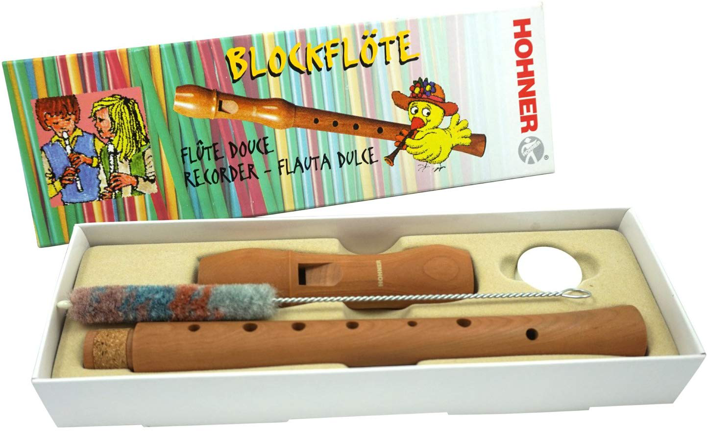 Hohner Flauta 9501 Madera Peral Digitación Alemana 2 piezas Flauta 9501
