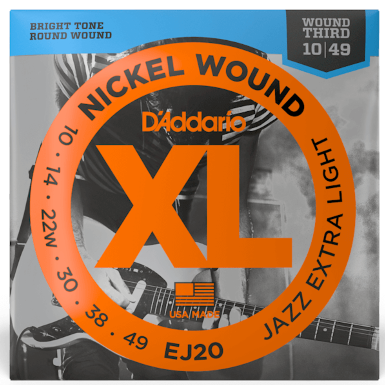 D Addario EJ20 Cuerdas de Guitarra Eléctrica Jazz Extra Light EJ20