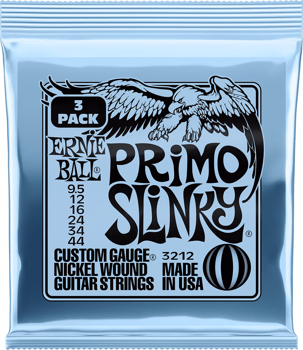 ERNIE BALL Juego Eléctrica Slinky Primo 9.5-44 Tripack (3) EB3212