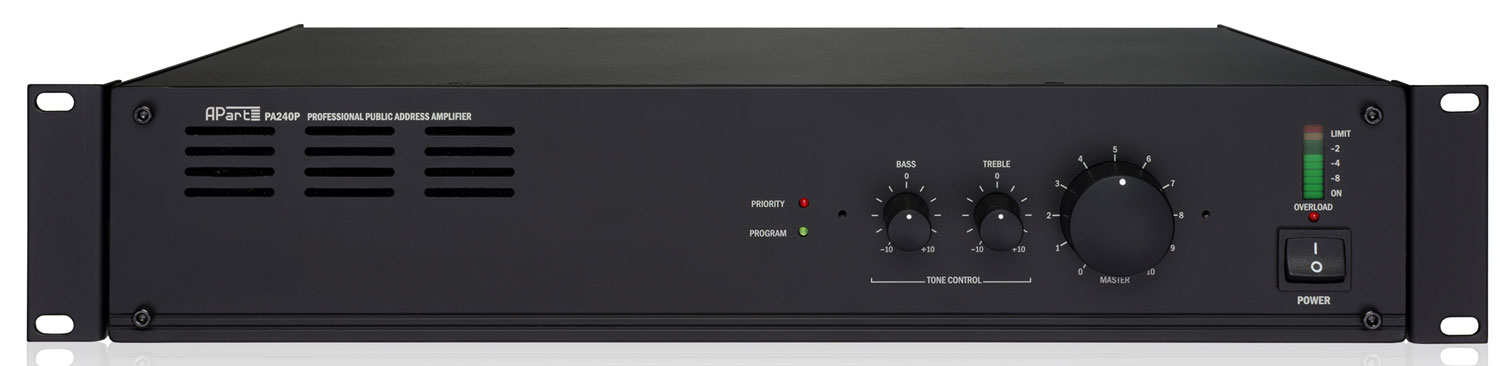 Apart Biamp PA-240P Amplificador para línea de 100 V, 240 W PA 240P