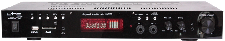 LTC ATM-6000 BT Amplificador Karaoke Bluetooth SD USB 2 x 50W ATM-6000 BT