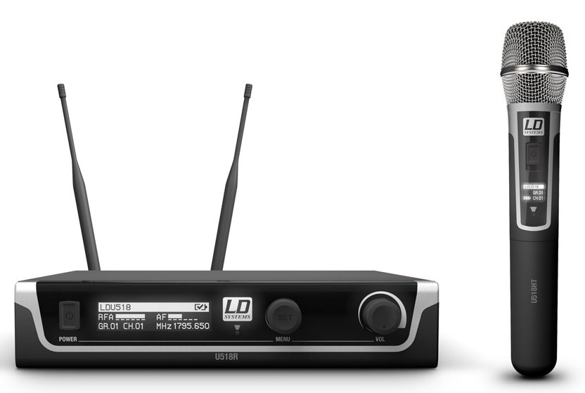 LD Systems U518 HHC Sistema Inalámbrico con Micrófono de Mano de Condensador U518 HHC