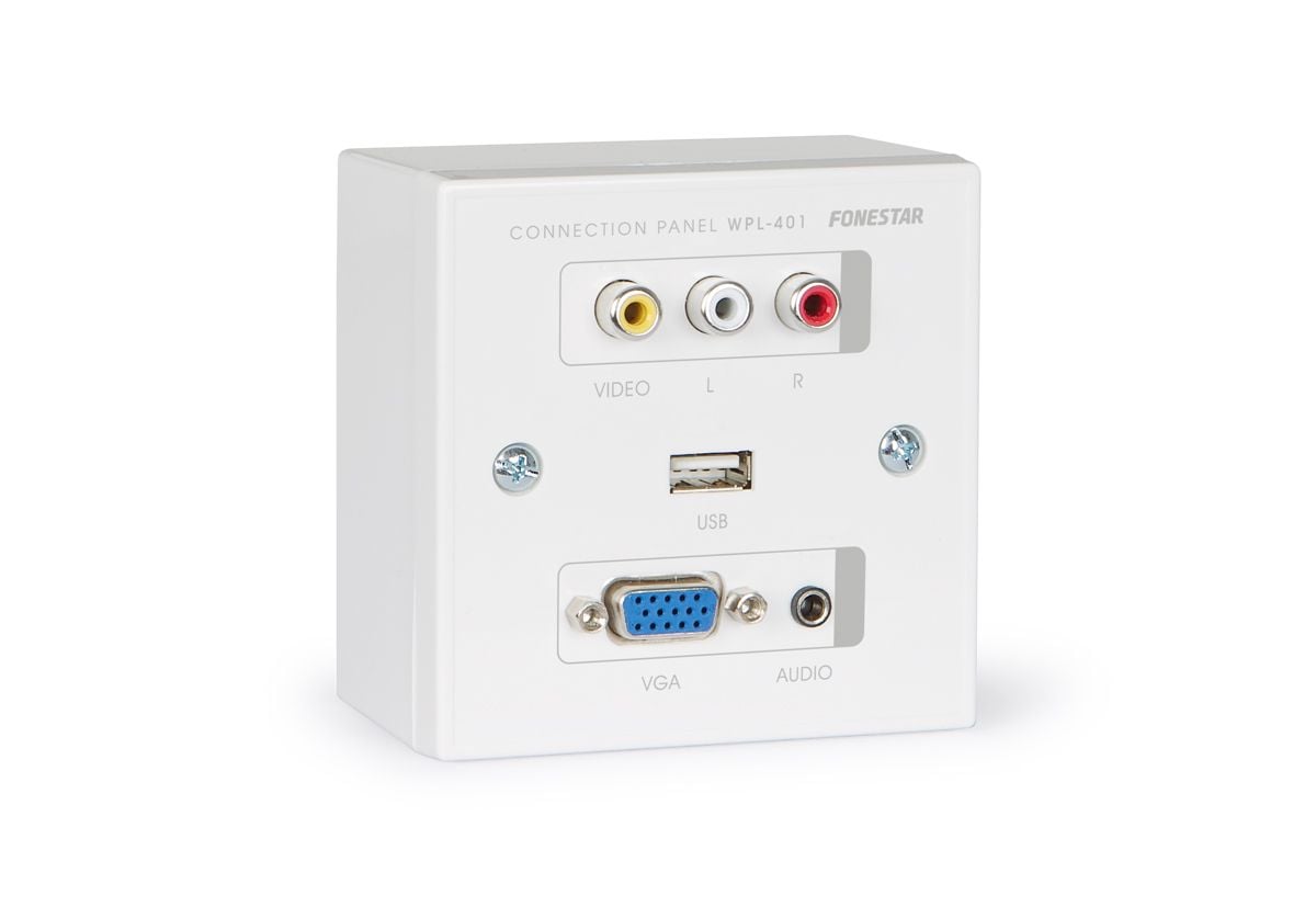Fonestar WPL-401. Panel de conexión VGA, USB y A/V WPL-401