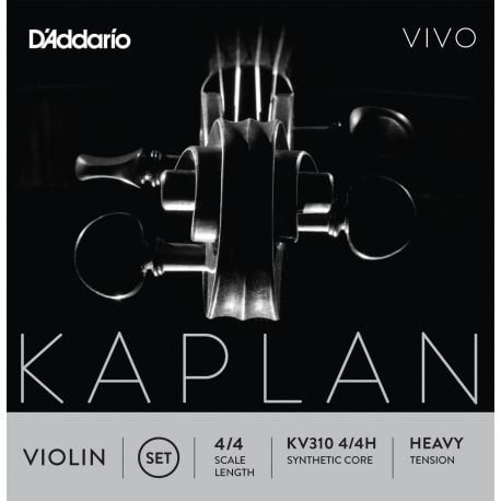 D´addario KV310 Juego de cuerdas Kaplan Vivo para violín 4/4, tensión fuerte KV310 4/4H Kaplan Vivo Violín