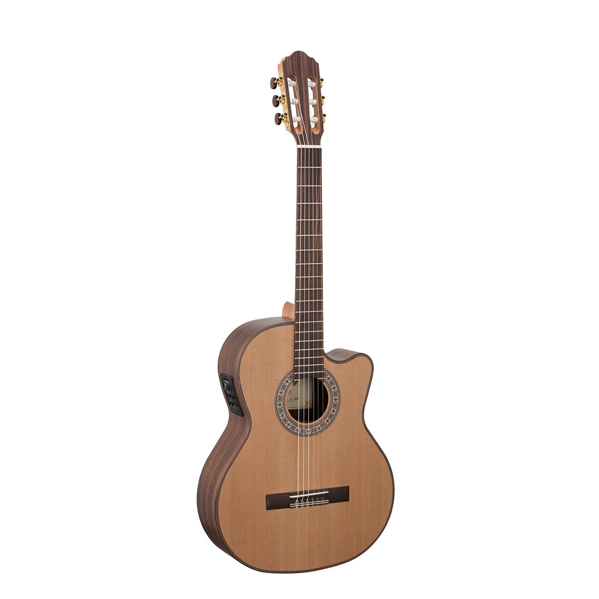 Soundsation Guitarra clásica híbrida BEATRIZ H COP con cutway, totalmente maciza, BEATRIZ H COP