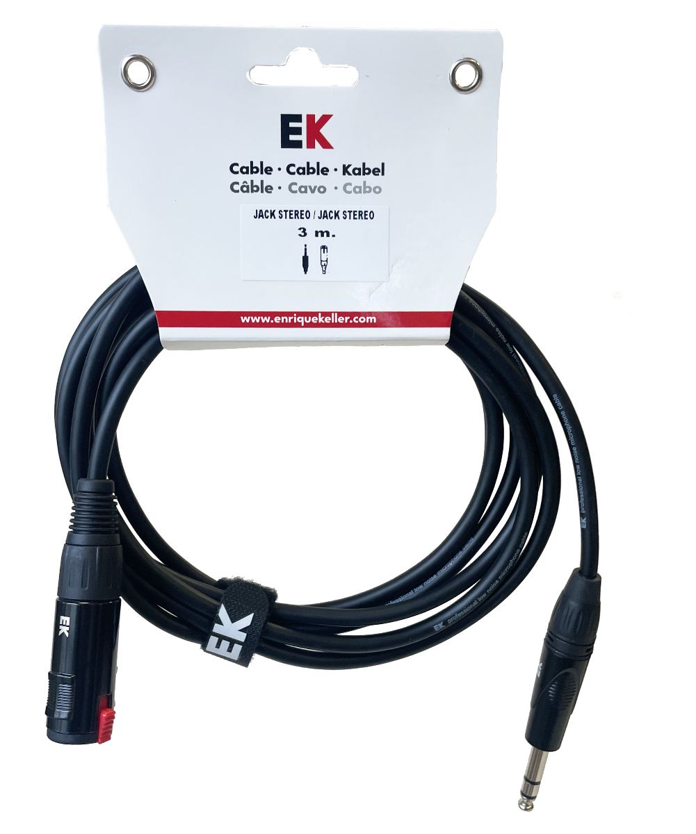EK Audio Cable Extensor Jack Estéreo Macho - Jack Estéreo Hembra 3M ACEKM