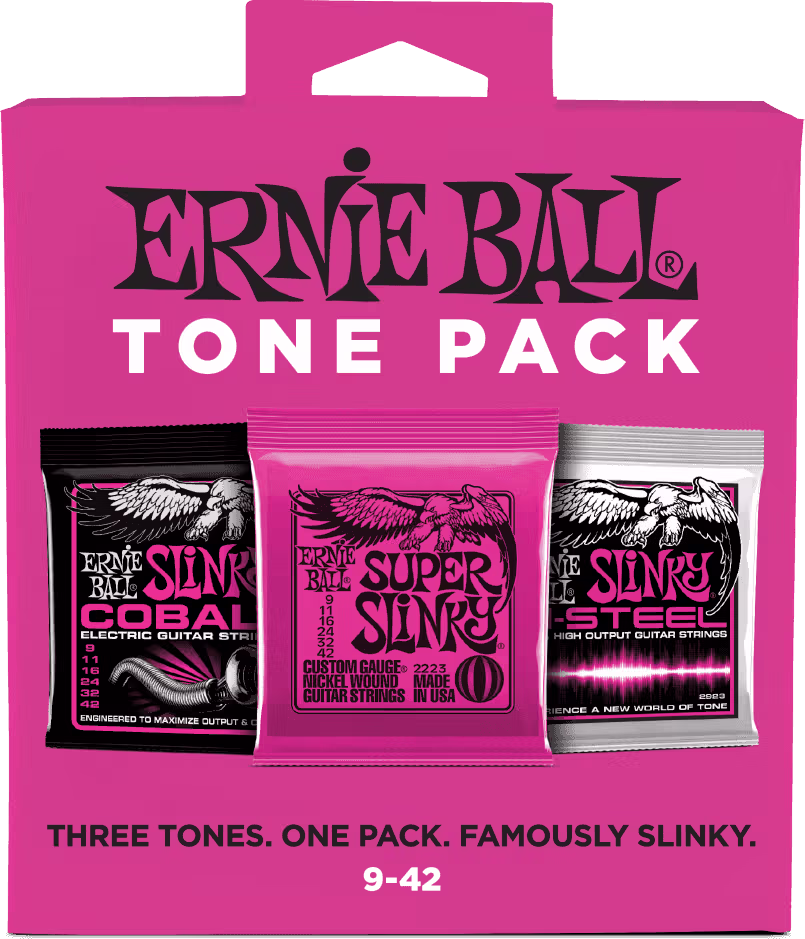 ERNIE BALL Juego Eléctrica Slinky Super Tone Pack 9-42 (3) CEB3333