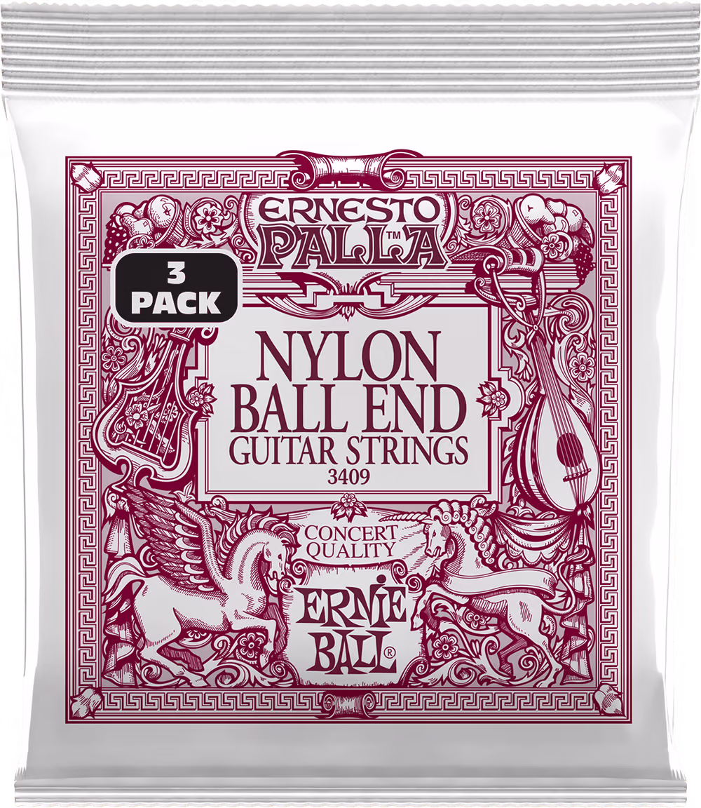 ERNIE BALL Juego Clásica Ernesto Palla Black & Gold Ball End Tripack (3) EB3409