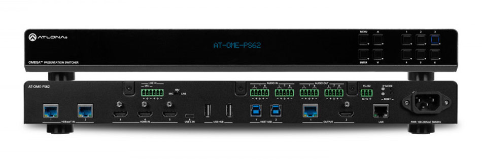 ATLONA AT-OME-PS62 Matriz Omega 6x2 con HDBaseT AT-OME-PS62