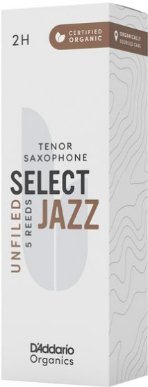 D´addario ORRS05TSX2H Organic Select Jazz Cañas Sin Limar Saxo Tenor Dureza 2 Hard 5 uds ORRS05TSX2H