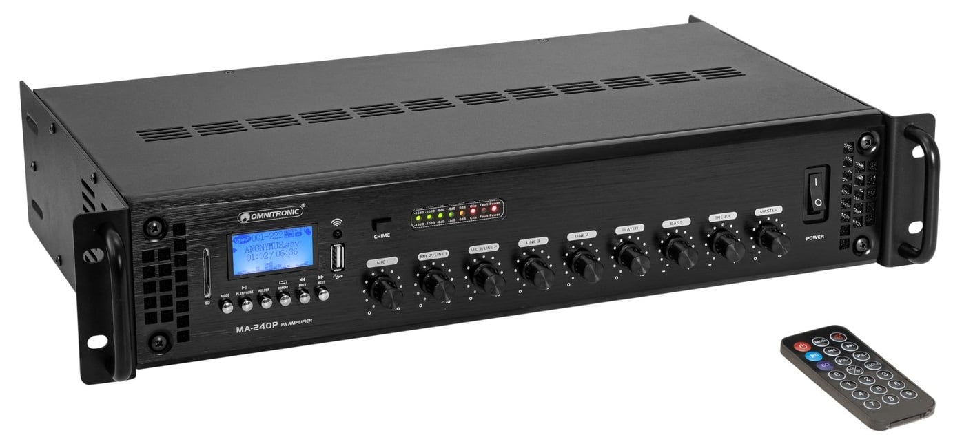 Omnitronic MA-240P Amplificador/Reproductor MA-240P