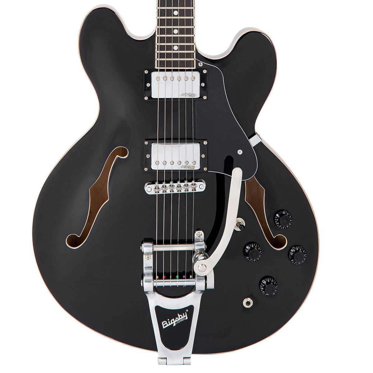 Vintage VS500 Bigsby Gloss Black Guitarra Eléctrica Vintage VS500 Bigsby Gloss Black