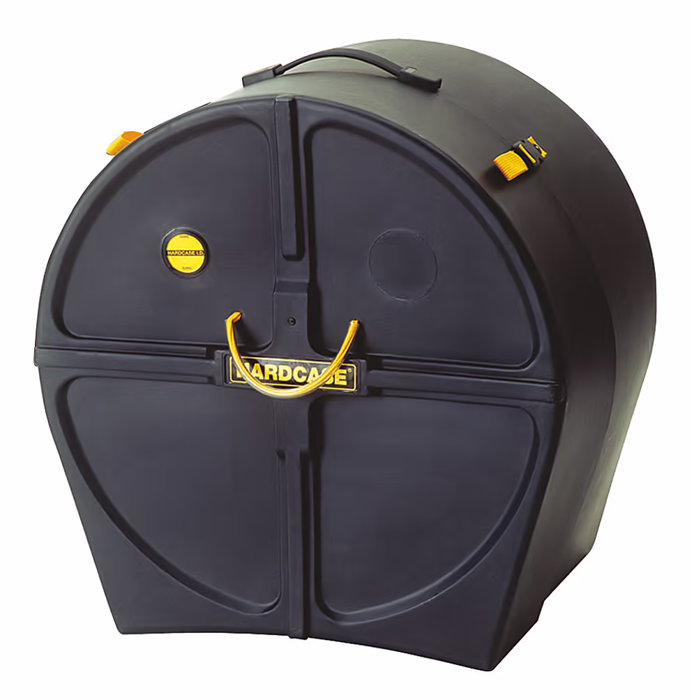 HARDCASE Estuche Bombo Banda 26\"X 12\" (Con Ruedas) HNMB26