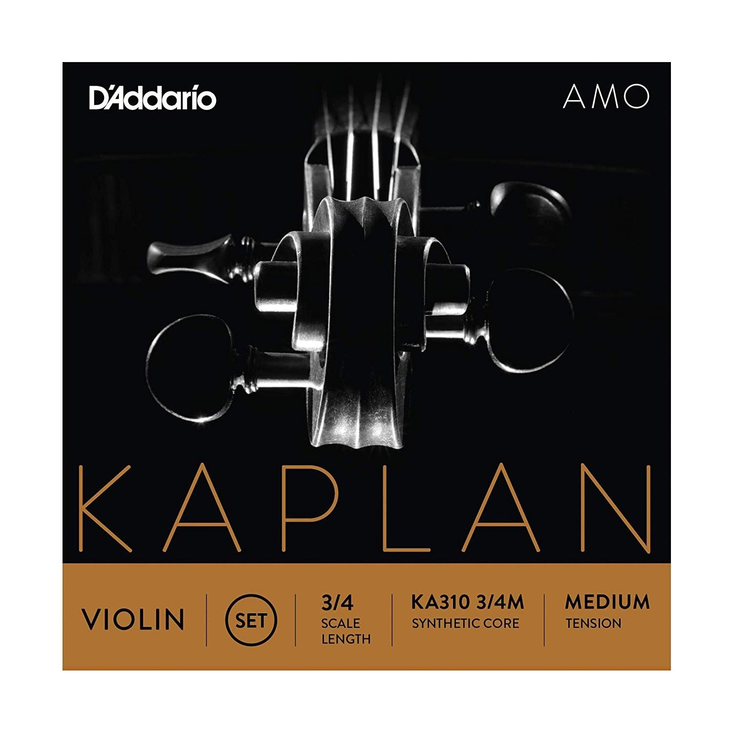 D´addario KA310 Juego de cuerdas Kaplan Amo para violín 3/4, tensión media KA310-3/4M Kaplan Amo Violín
