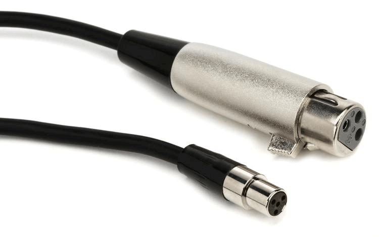 SHURE WA310 Cable XLR3FX/TA4F de 1,3 m para micrófono dinámico a transmisor petaca WA310