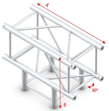 Showtec FQ40017HD T-Cross 3-way Heavy Duty Pro-40 Square F Truss FQ40017HD