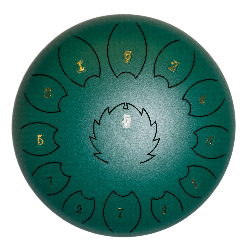 FZONE Steel Tongue Drum F-Zone STD618N Verde Oscuro (6" 8 notas) FZONE Steel Tongue Drum F-Zone STD618N Verde Oscur