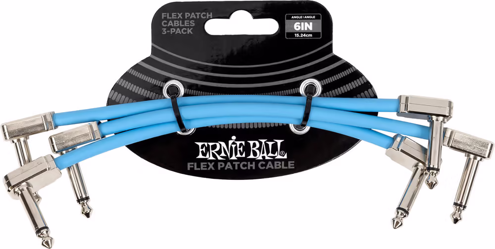 ERNIE BALL Cable Eb Flex Patch 6? Azul - Pack 3 EEB6460
