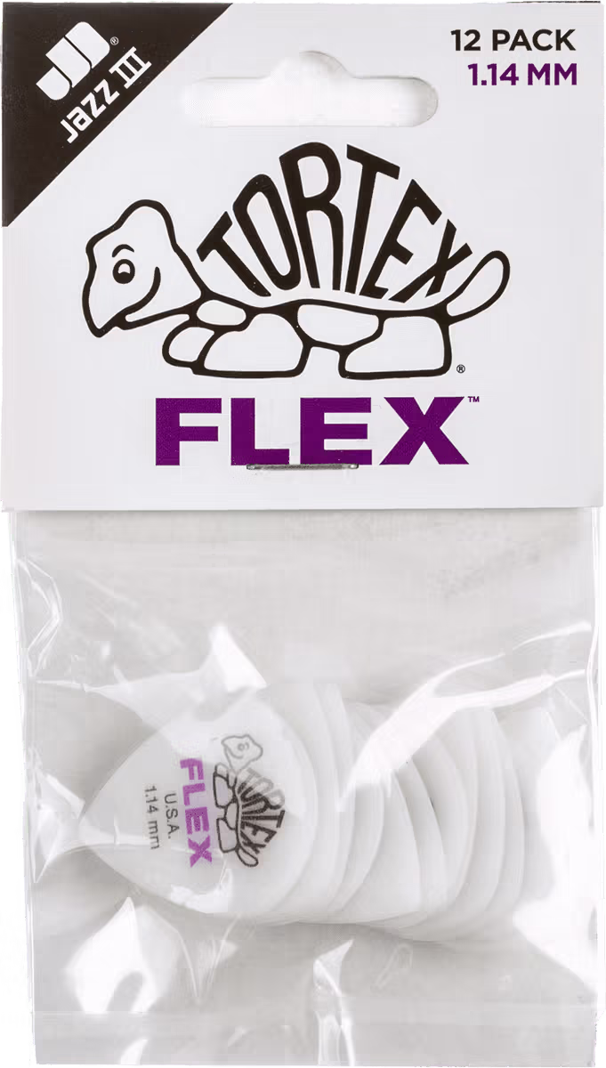 Dunlop Pack 12 Púas Tortex Flex Jazz Iii - 1,14 Mm ADU468P114
