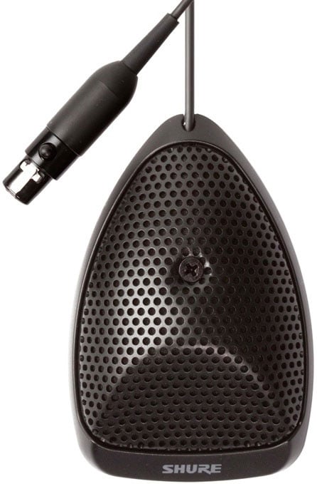 SHURE MX-391C Micrófono mini Superfície Condensador Cardiodide con previo. Color negro. SHURE MX-391C