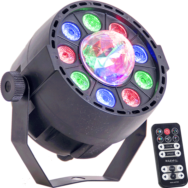 Ibiza Light PAR-ASTRO Efecto de Iluminacion 2-EN-1 PAR + ASTRO PAR-ASTRO