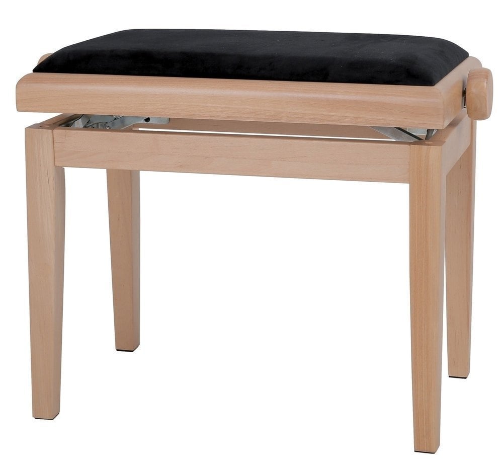 GEWA 130120 Banqueta de Piano Deluxe NAtural mate Tapizado negro 130120