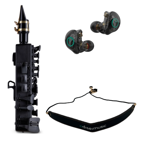 Travel Sax 2 Black KIT + Auriculares + Correa Travel Sax 2 Black KIT + Auriculares + Correa
