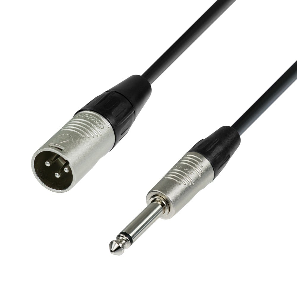 Adam Hall K4 MMP 0150 Cable de Micro REAN de XLR macho a Jack 6,3 mm mono 1,5 m K4 MMP 0150