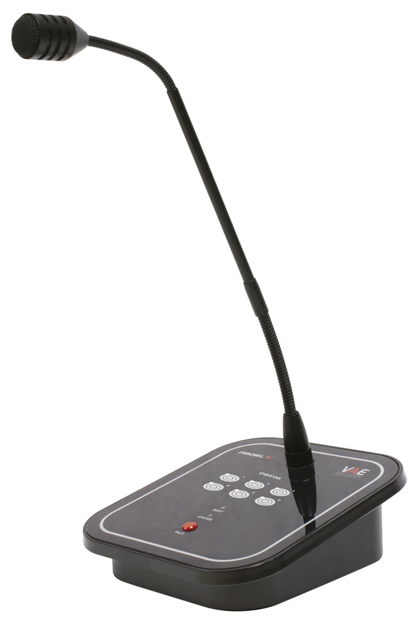 Proel PA DBE06. Puesto de Llamada de Sobremesa Programable 6 Teclas PA DBE06