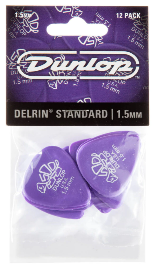 Dunlop Delrin Standard de 1,5 mm Pack 12 Un. 41P150