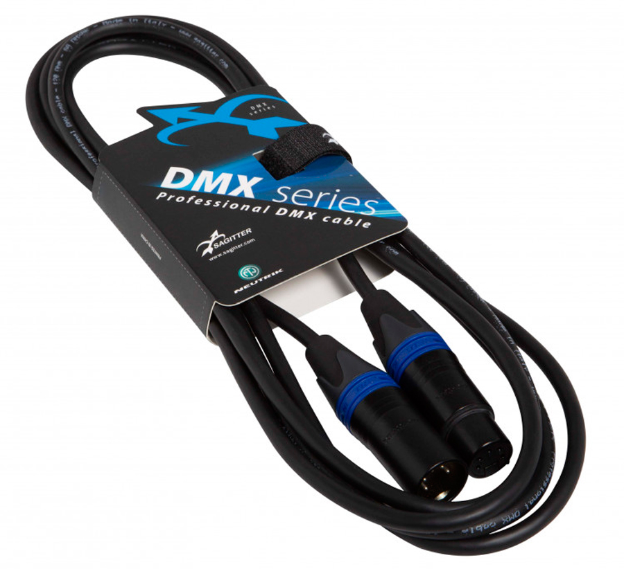 Sagitter DMX5PLU20. Cable DMX Profesional 5 Pines 20 Metros DMX5PLU20