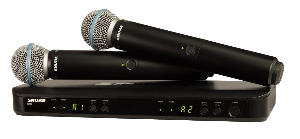 SHURE BLX288E/B58 K3E Sistema Inalámbrico Dual de Mano VOCAL BETA58A BLX288E/B58 K3E