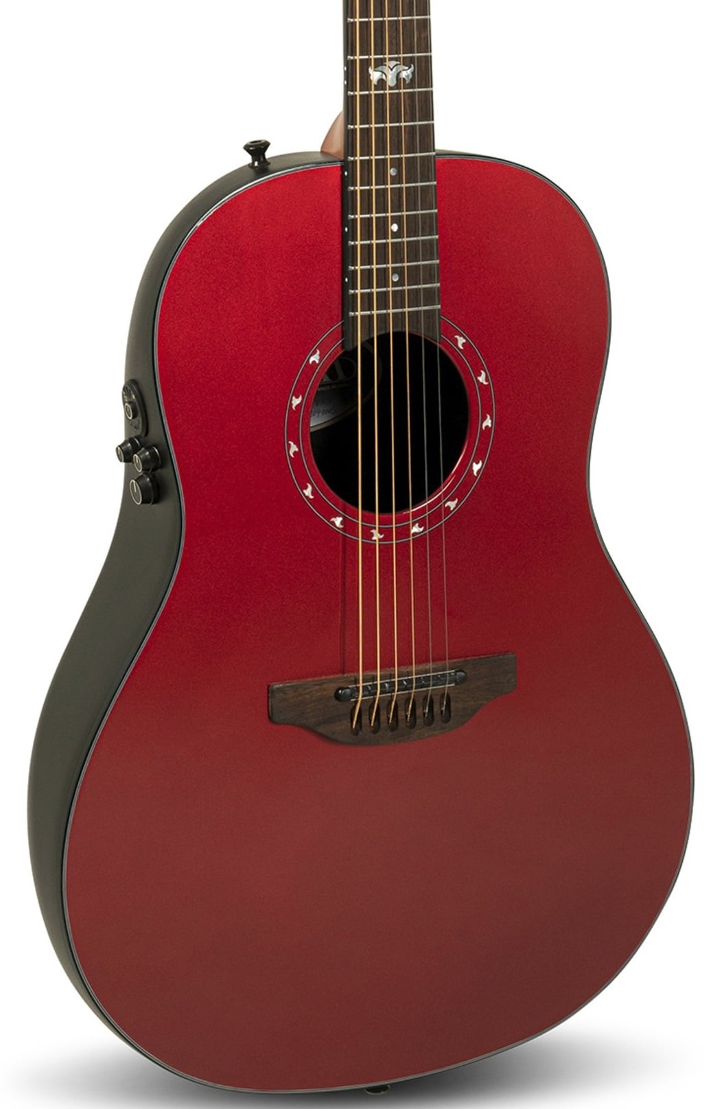 Ovation 1516VRM-G Pro Series Ultra Mid-Depth Non-Cutaway Vampira Red Guitarra electro-acústica 1516VRM-G