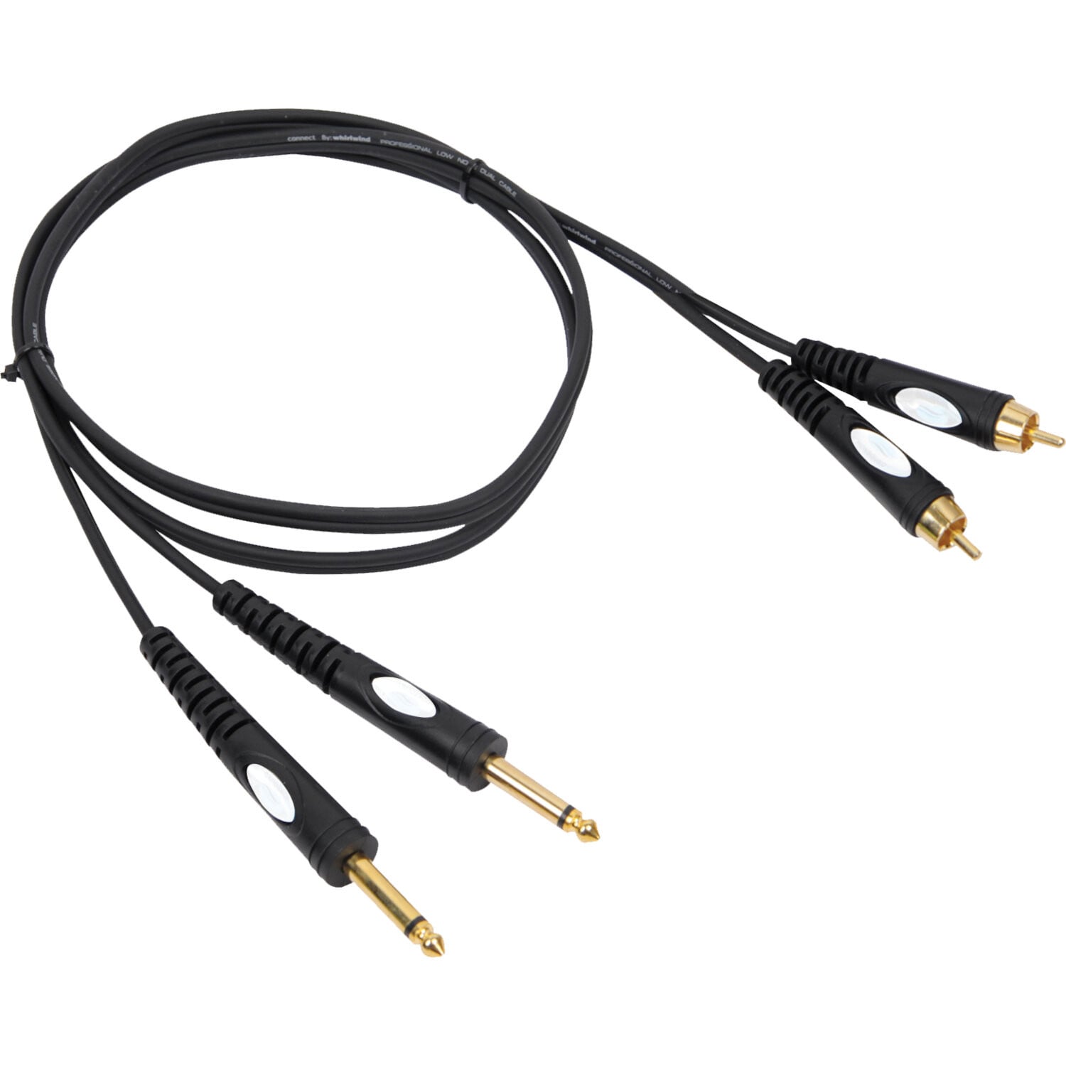BST JACKM/RCAM-3 Cable Jack a RCA 3m STEREO LEAD 2x JACK-M 6,35 / 2x RCA-M