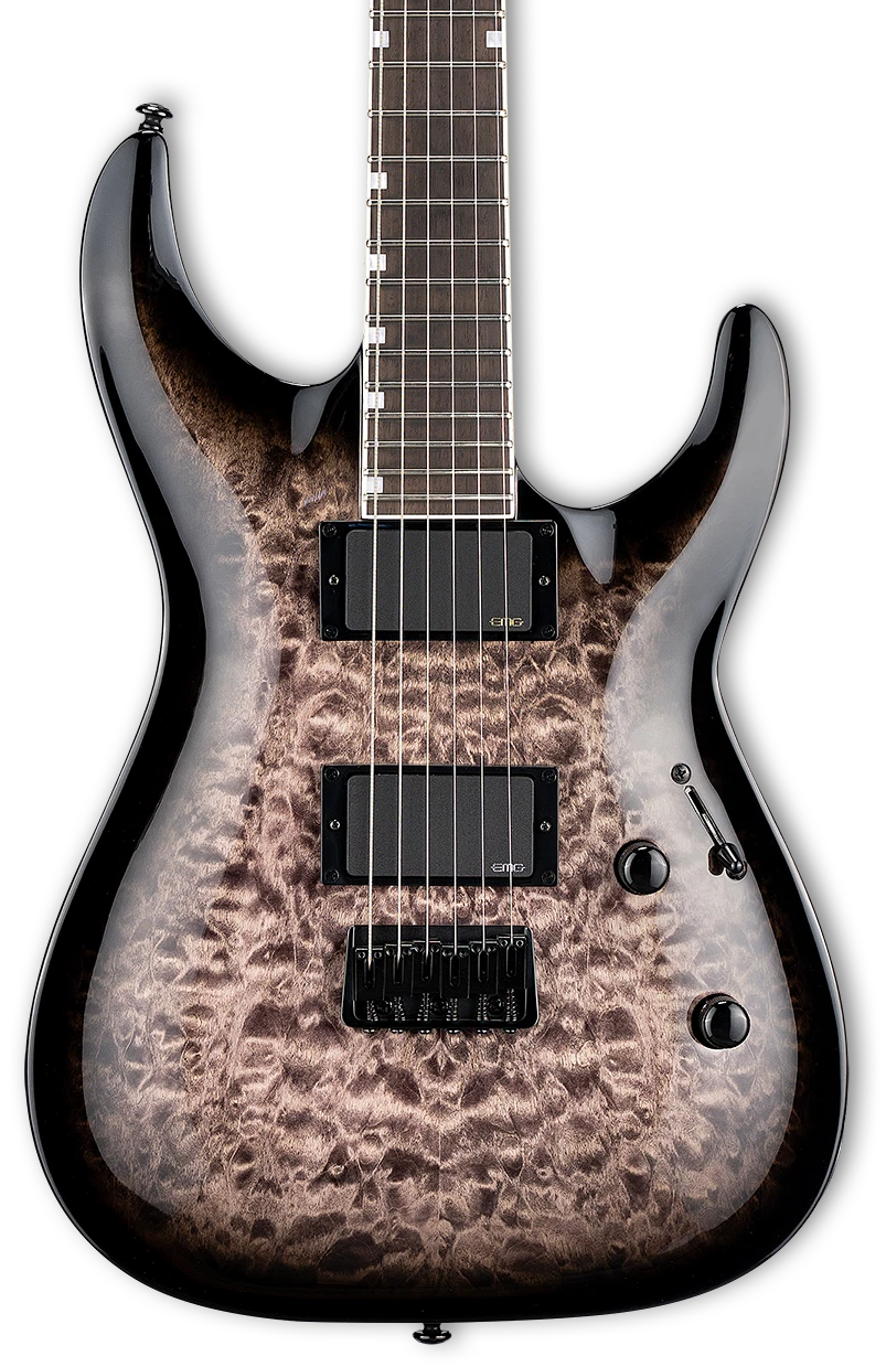 LTD MH-400HT Qm See Thru Black Guitarra Eléctrica Mh-400Ht Qm See Thru Black