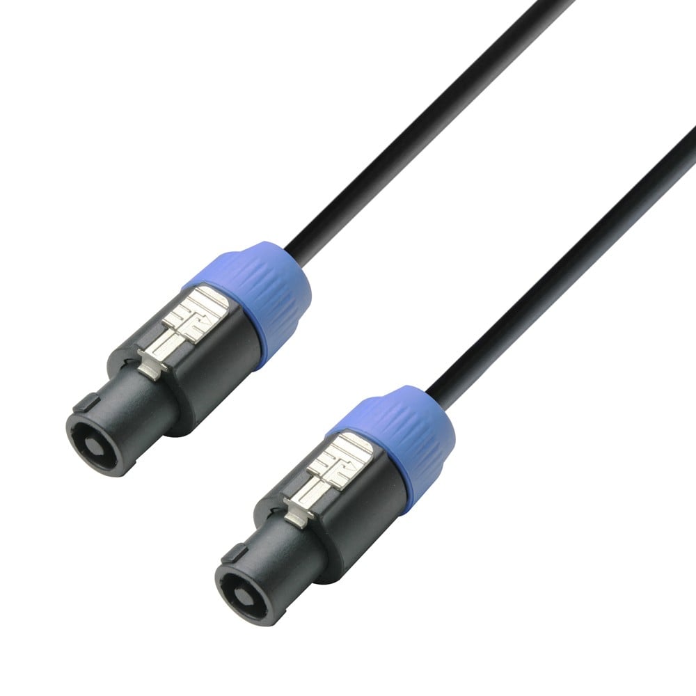 Adam Hall Cables K3 S225 SS 1000 Cable de Altavoz 2 x 2,5 mm² Conector de Altavoz estándar 4 Pines a Conector de Altavoz estándar 4 Pines 10 m K3 S225 SS 1000