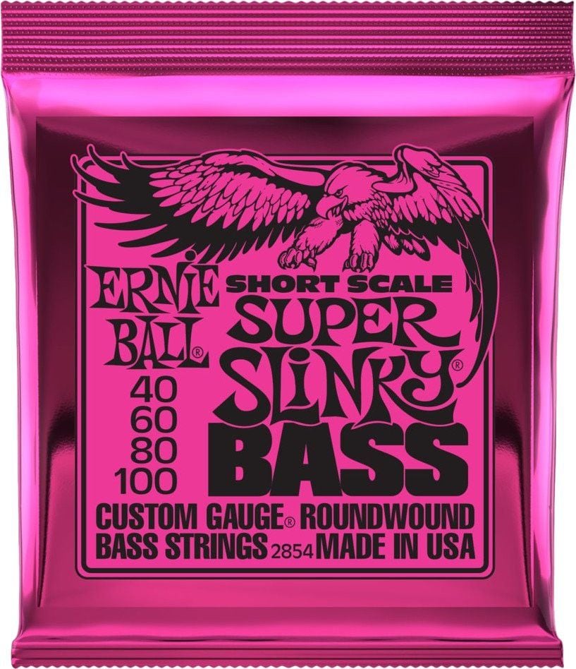 Ernie Ball 2854 Slinky Short Scale Regular Cuerdas Para Bajo 40-100 2854