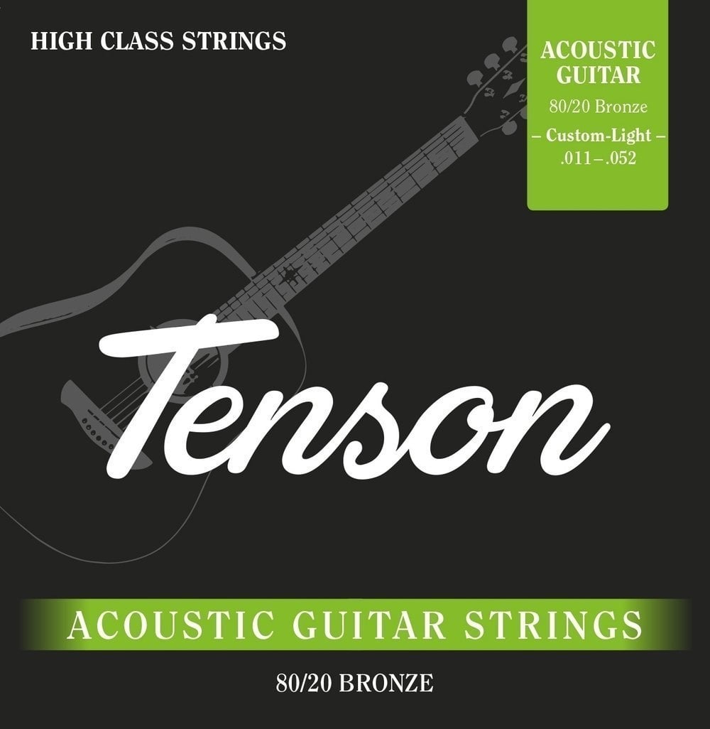 Gewa F600605 Cuerdas Guitarra Acústica Tenson Bronce .011 - .052, Custom Light F600605