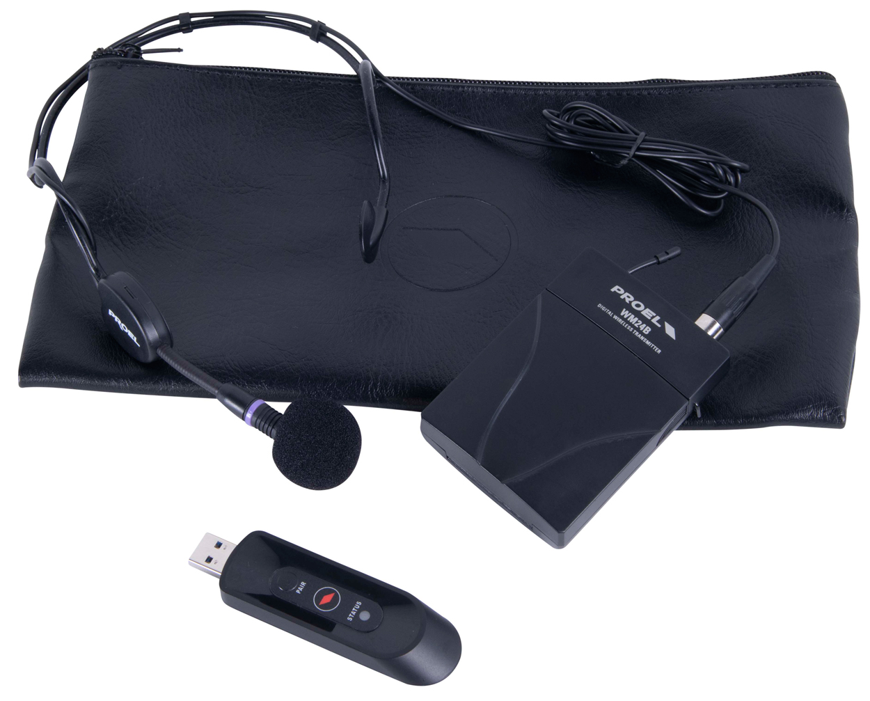 Proel U24B. Micrófono Inalámbrico de Petaca USB 2.4GHZ U24B