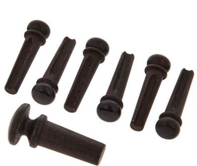 D'Addario Planet Waves PWPS1 Pasadores de Puente de Madera Ébano PWPS1