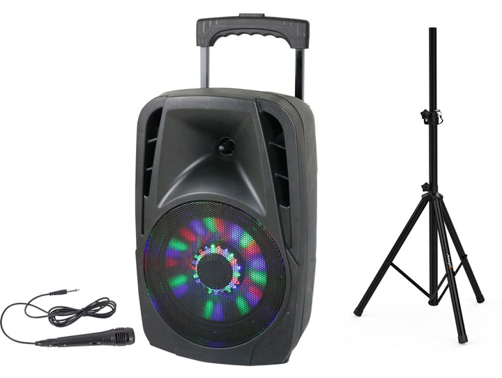 Party 8 LED Altavoz Portátil 8" Con Batería y Efectos Led + Soporte Audibax Neo131 Party 8 LED Audibax Neo131
