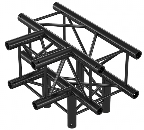 Showtec GQ30020HDB T-cross + Down 4-way Heavy Duty Black Pro-30 Square G Truss GQ30020HDB