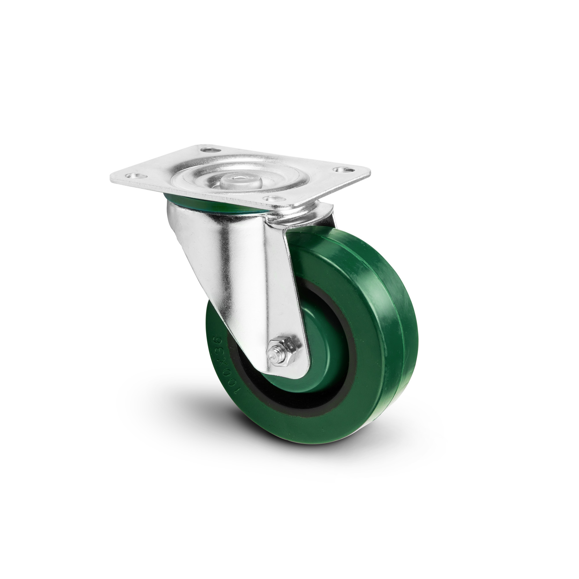 Adam Hall Rueda giratoria 100 mm Heavy Duty con rueda verde 372251
