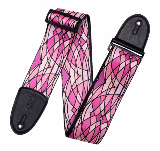 Levy's Correa Stained Glass Series Poly 3\" - Rosa MP3SG-006