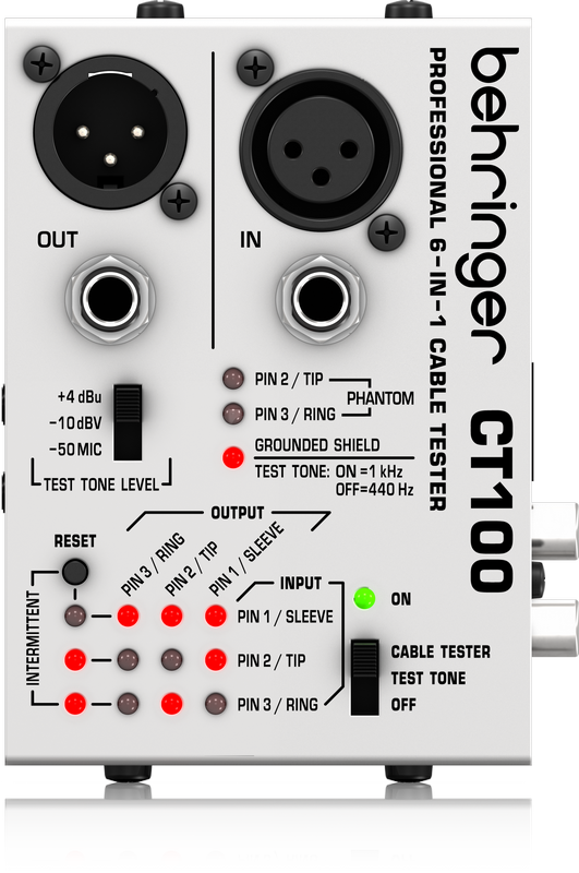 BEHRINGER CT100 Tester Comprobador de Cables Tester CT-100 comprobador de cables