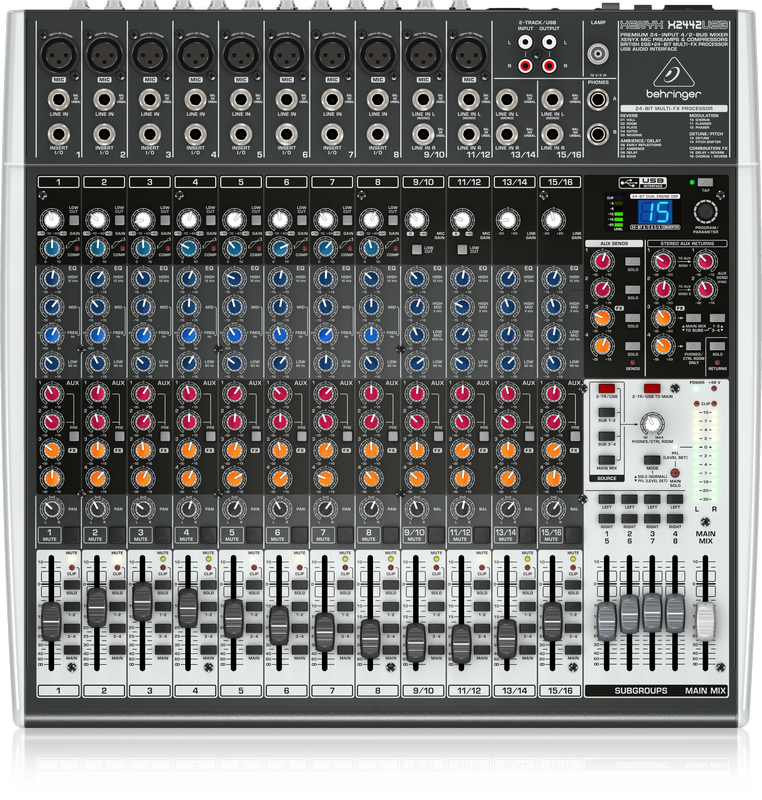 BEHRINGER X2442 USB Mezclador de 24 canales USB X2442USB mesa mezclas usb 24 canales