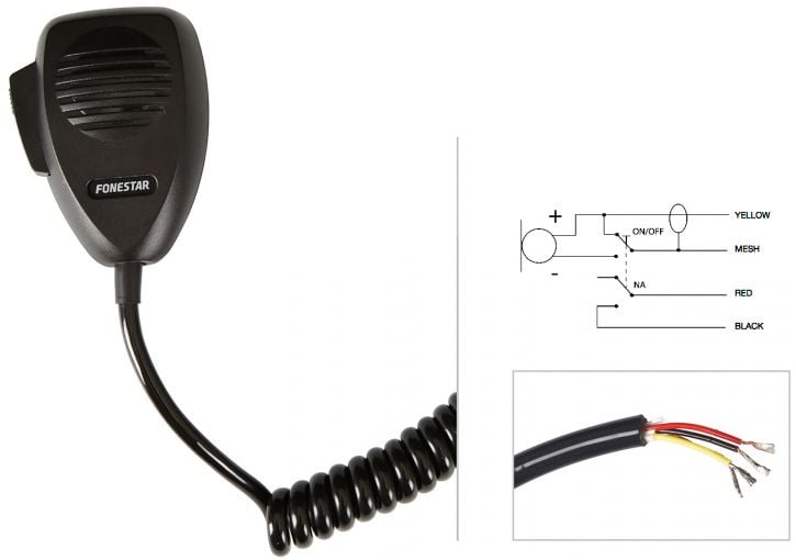 Fonestar MCD-364-P Micrófono de comunicaciones de mano MCD-364-P